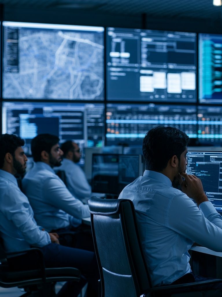 Cyber Security Control Room Photography Poster. poster detail