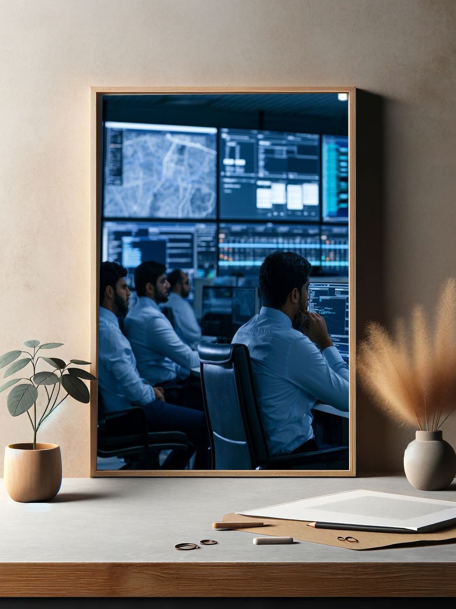 Cyber Security Control Room Photography Poster. — room view 2