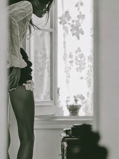 Moody Window Portrait Photography Poster. poster detail