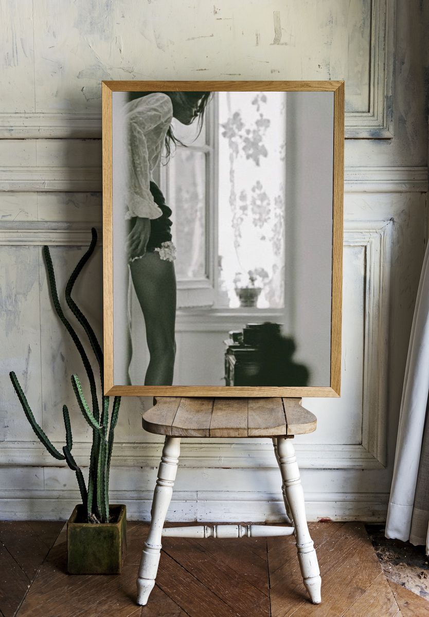 Moody Window Portrait Photography Poster. — room view 1