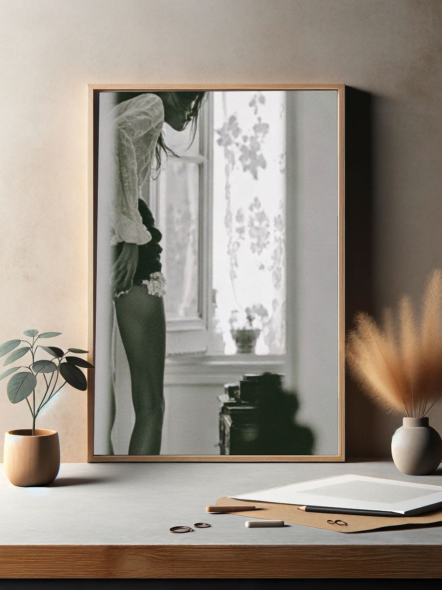 Moody Window Portrait Photography Poster. — room view 2