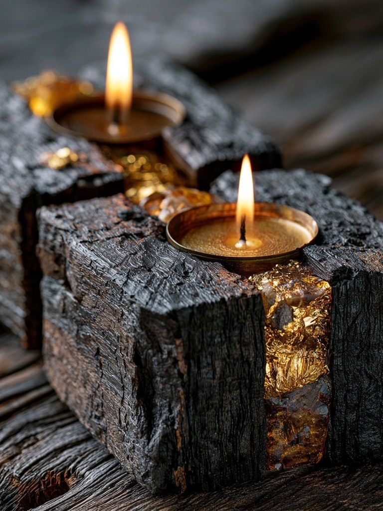 Rustic Candle Glow Photography Poster. poster — photography art