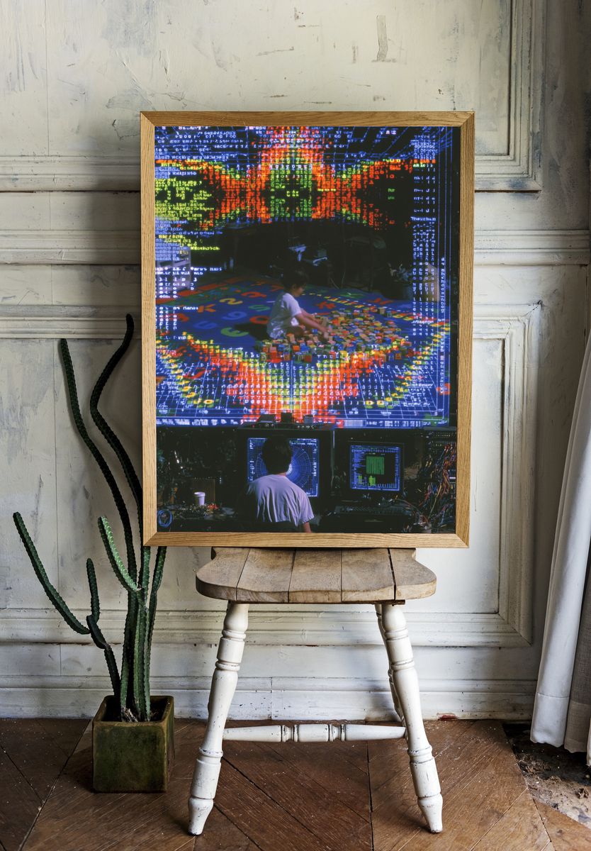 Retro Cyber Lab Poster. — room view 1
