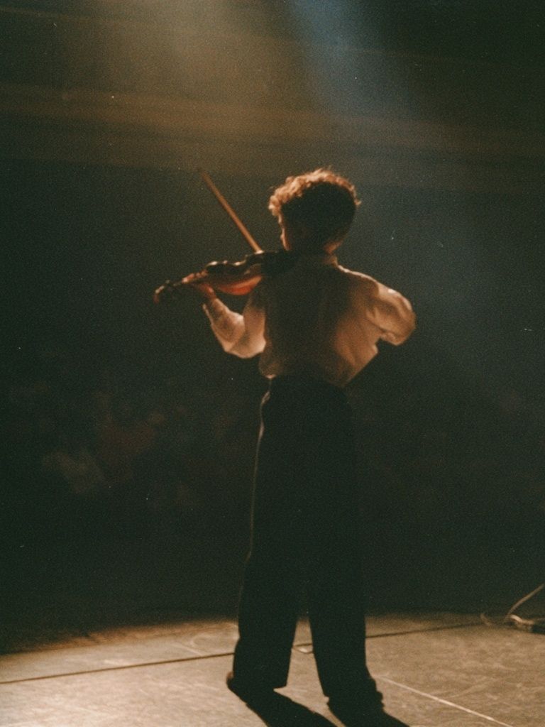 Violinist on Stage Photography Poster. poster — photography art