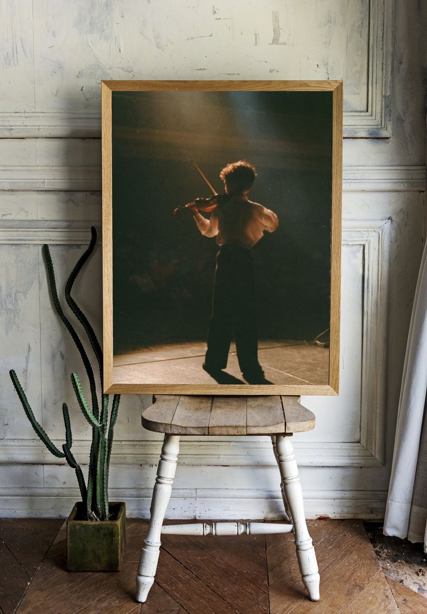 Violinist on Stage Photography Poster. room preview