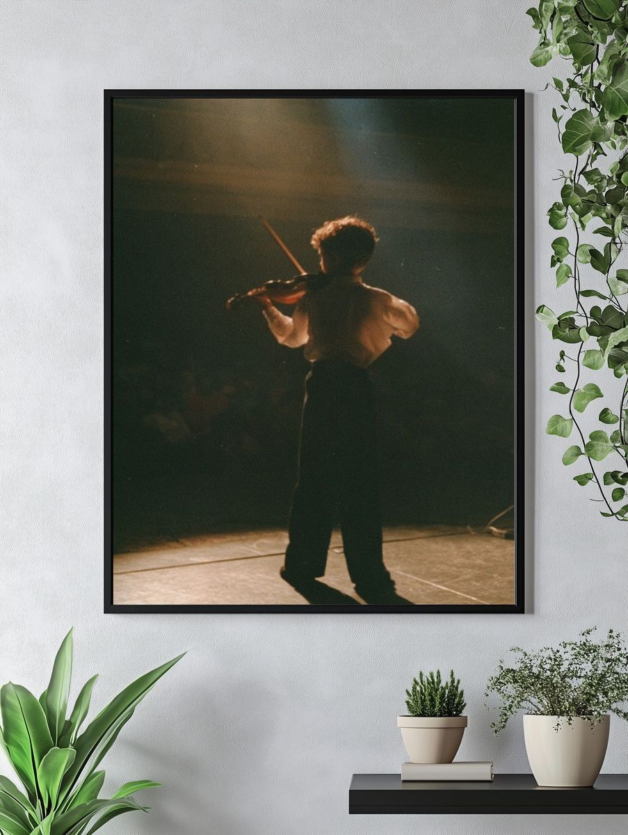Violinist on Stage Photography Poster. — room view 4