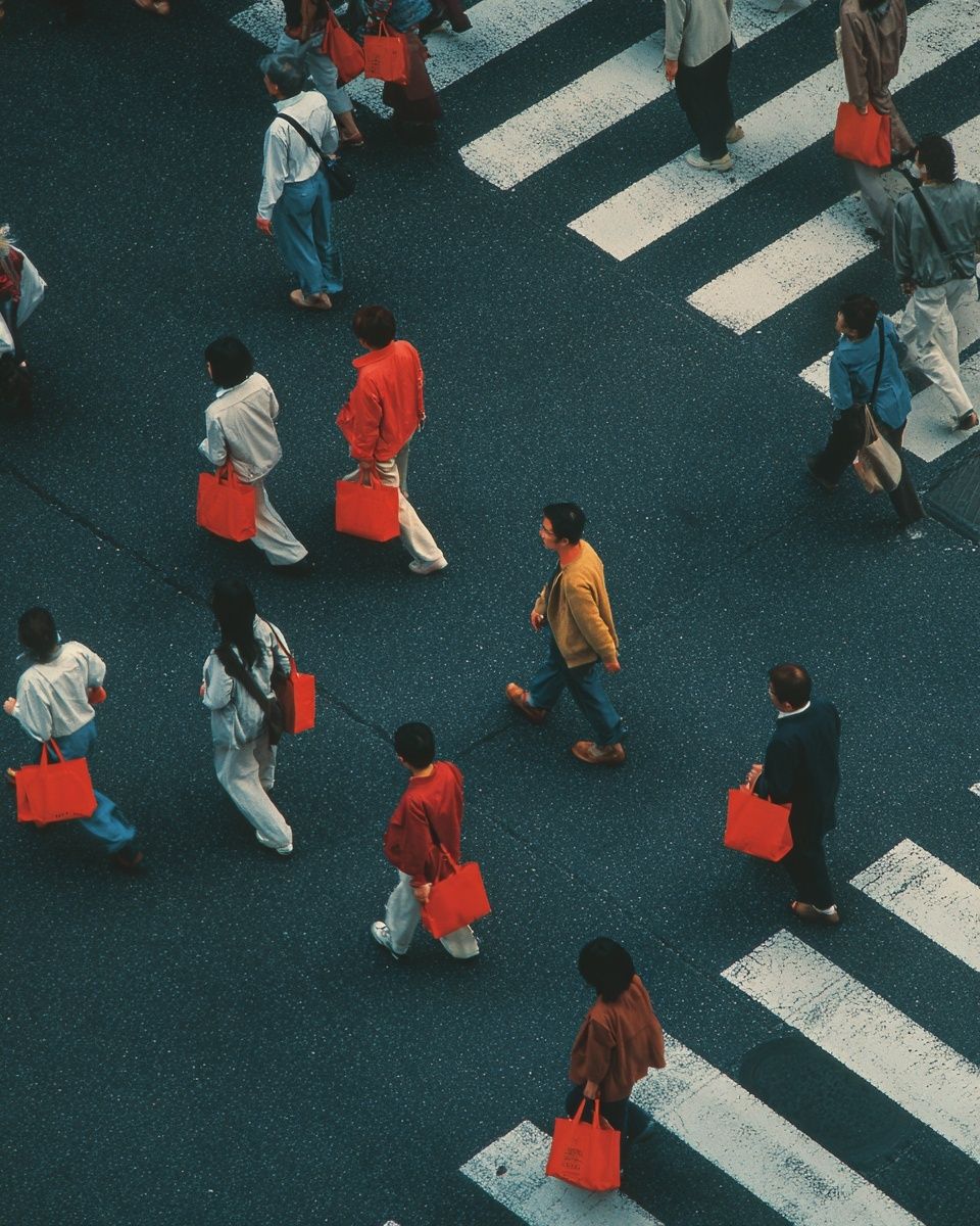 Tokyo Crosswalk Street Photography Poster. poster — photography art