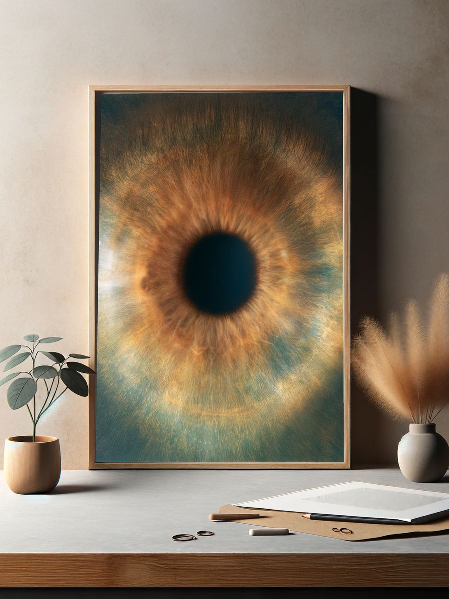 Iris Macro Photography Poster. — room view 2