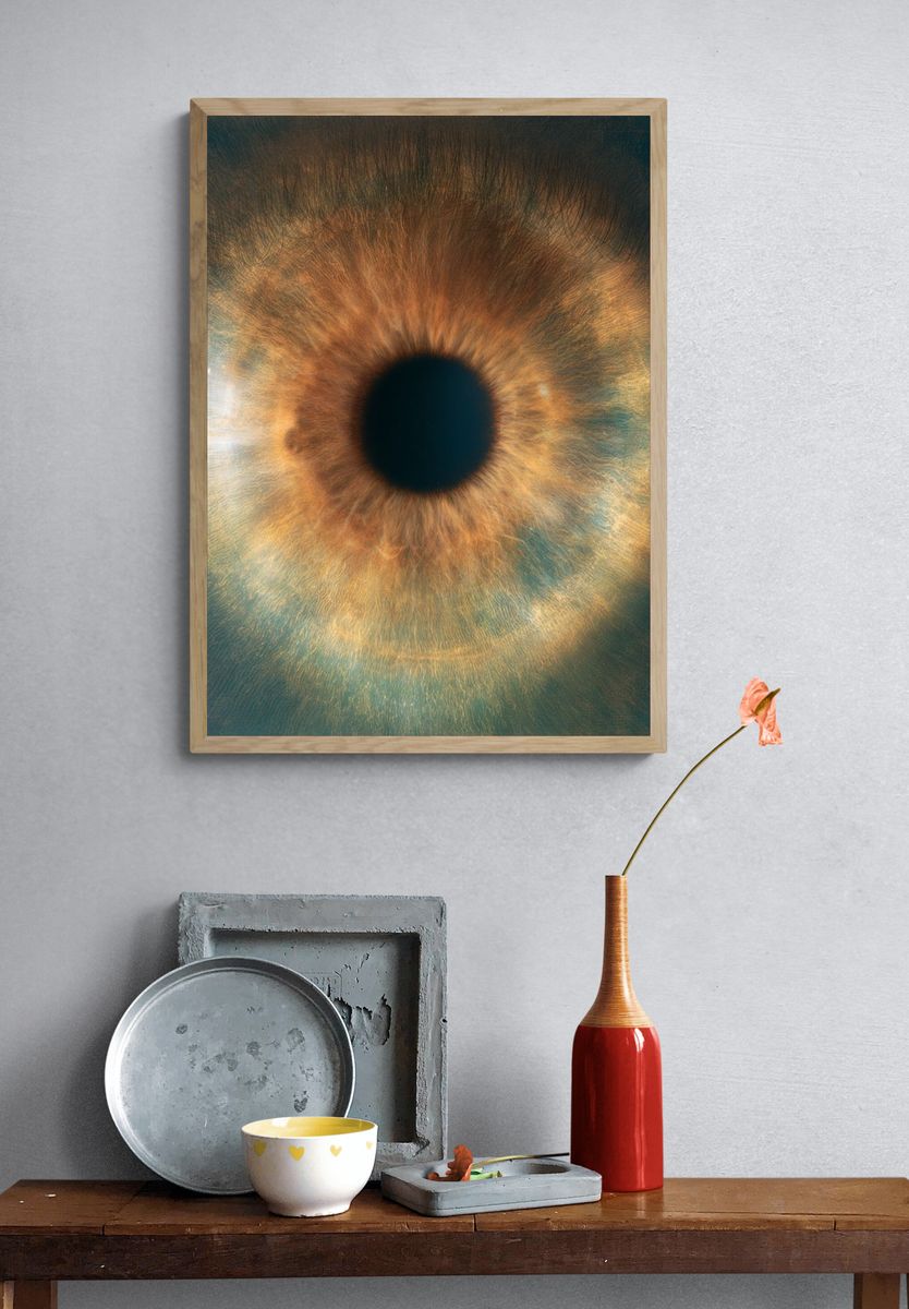 Iris Macro Photography Poster. — room view 3