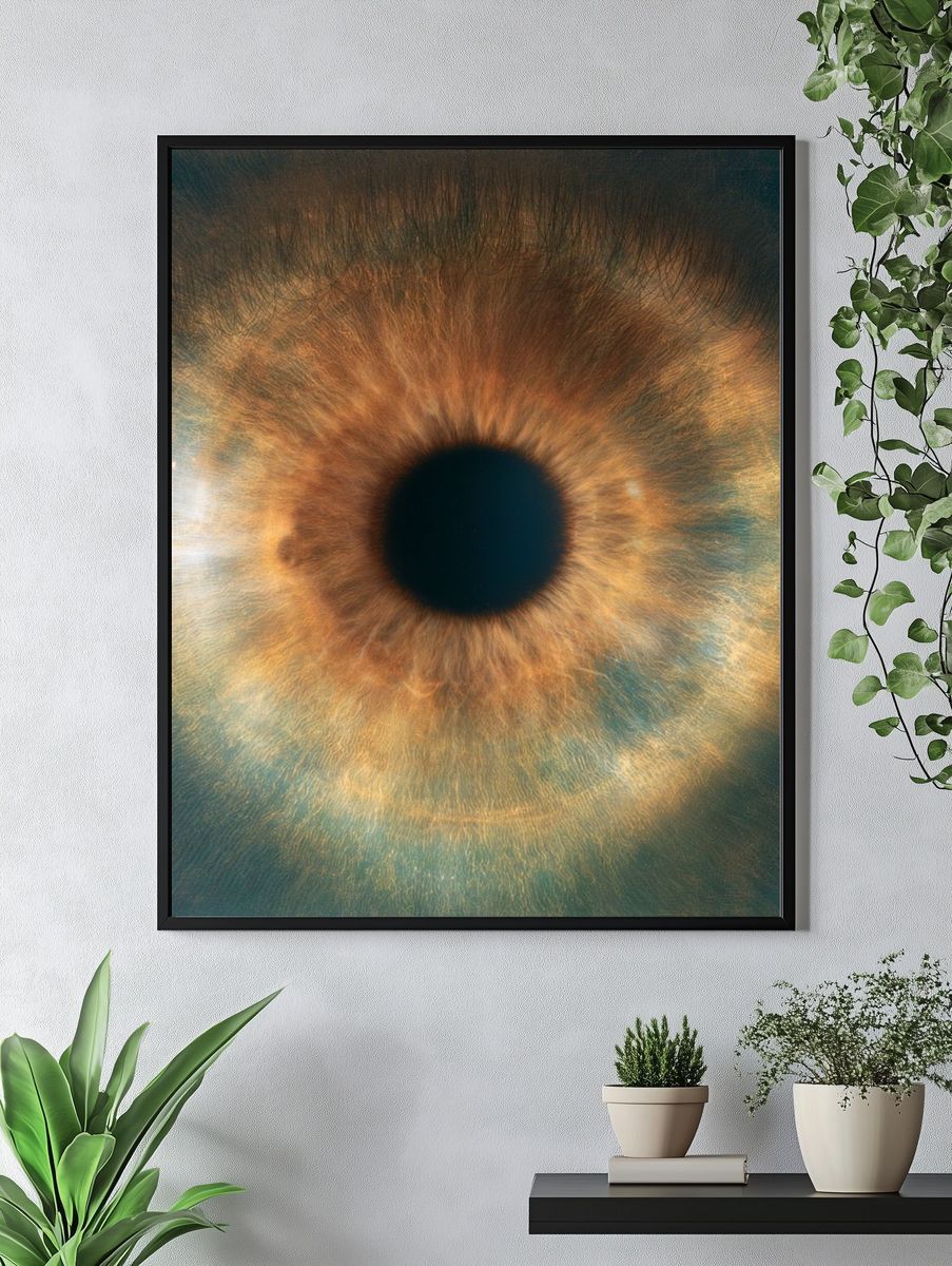 Iris Macro Photography Poster. — room view 4