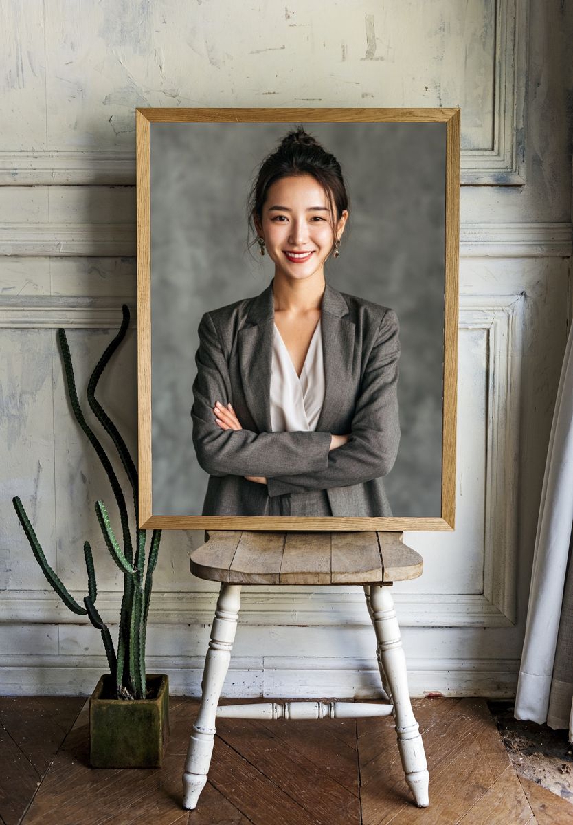 Confident Woman Portrait Poster. — room view 1
