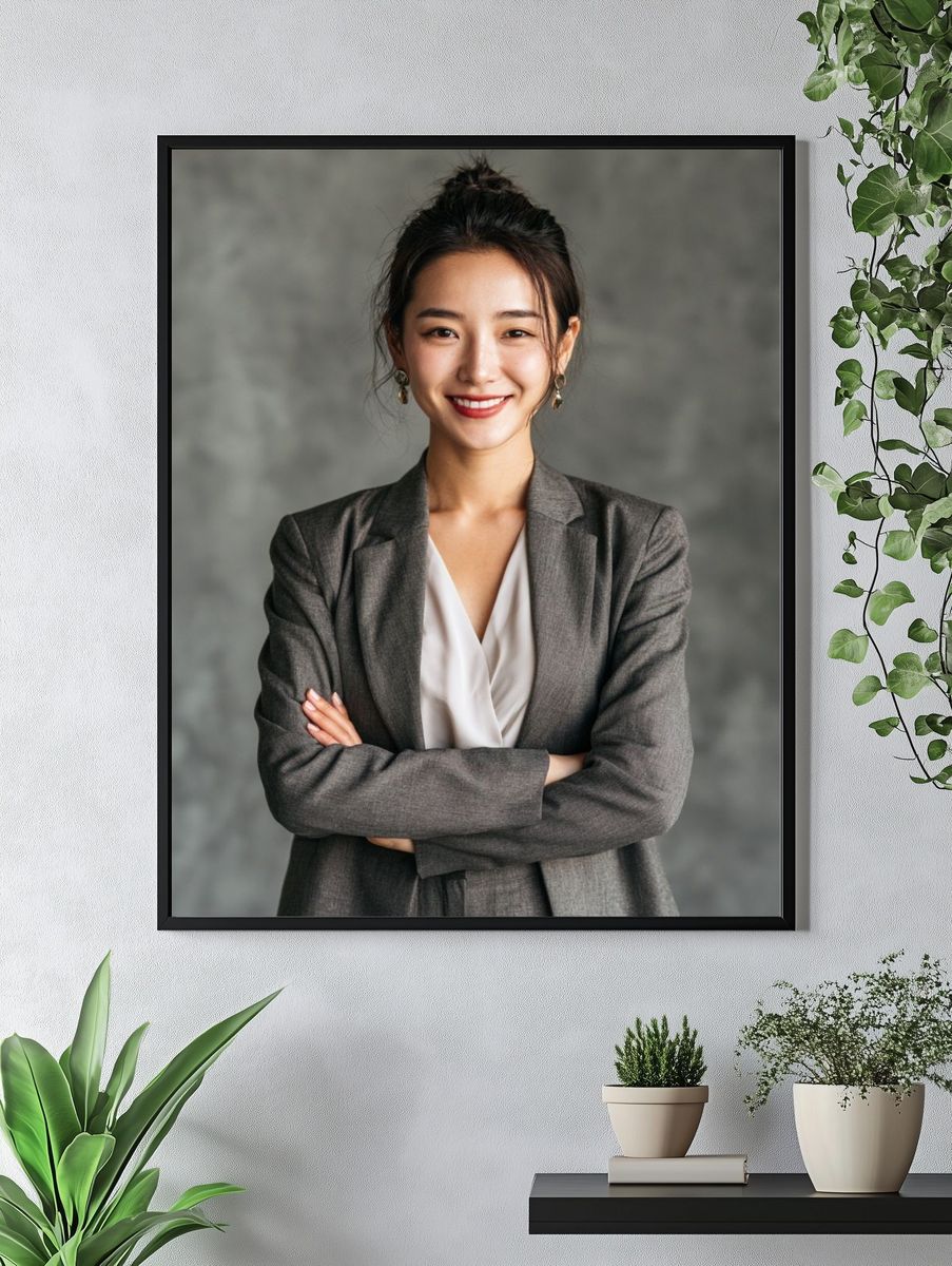 Confident Woman Portrait Poster. — room view 4