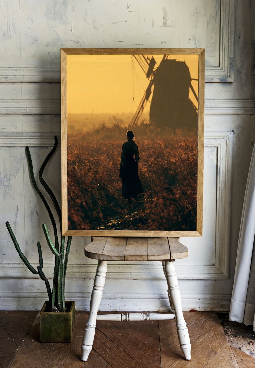 Windmill at Sunset Photography Poster. room preview