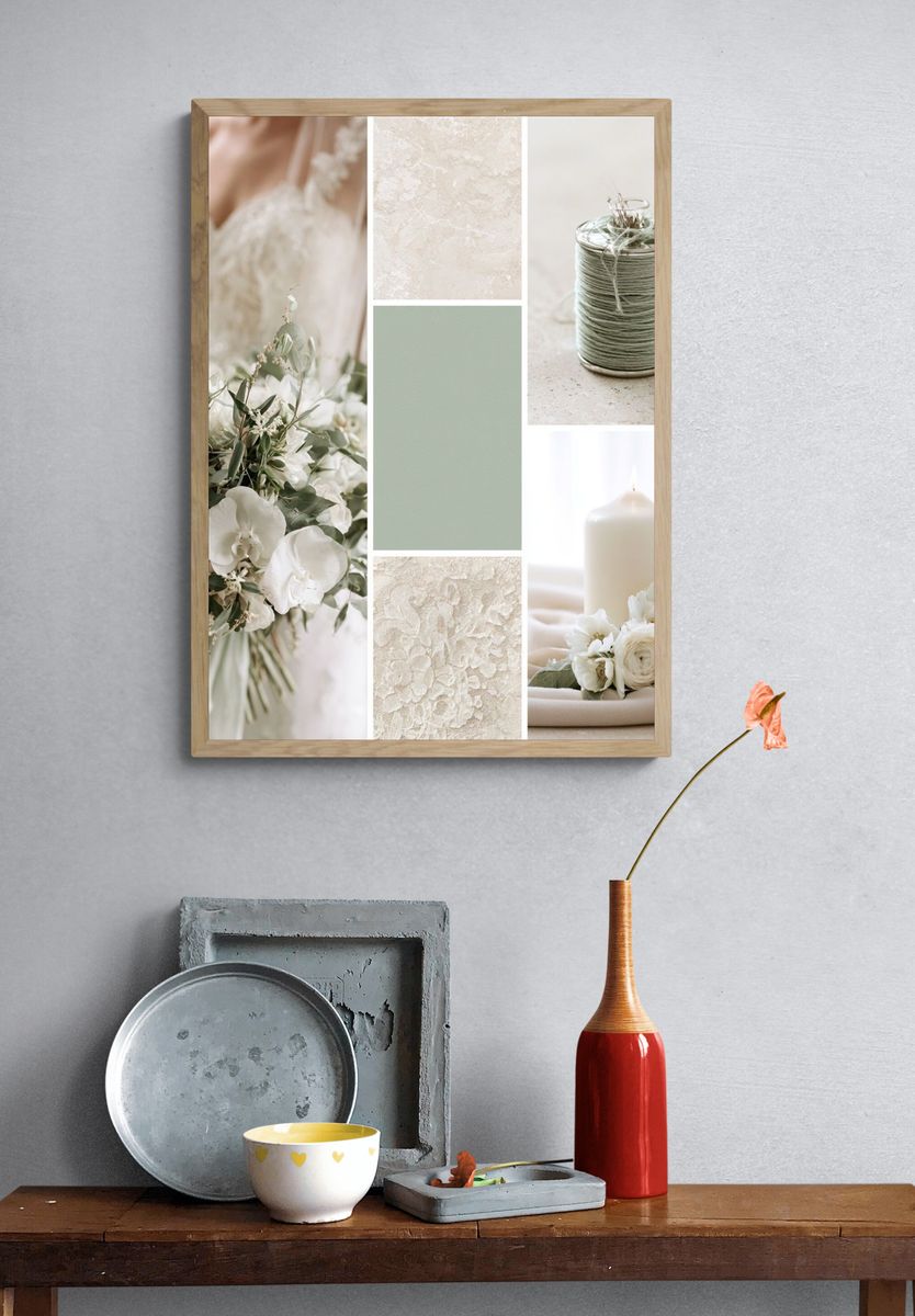 Soft Wedding Bouquet Photography Poster. — room view 3