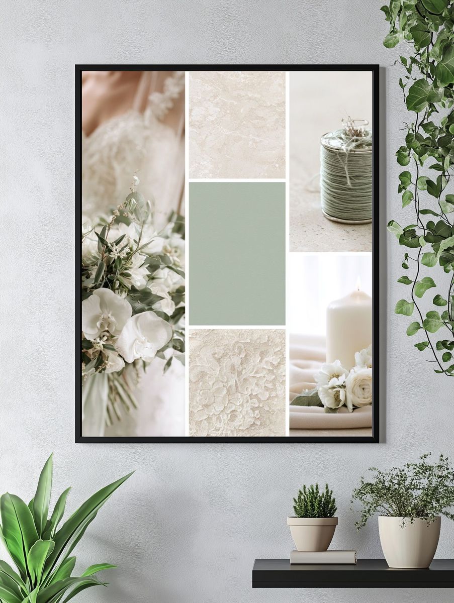 Soft Wedding Bouquet Photography Poster. — room view 4