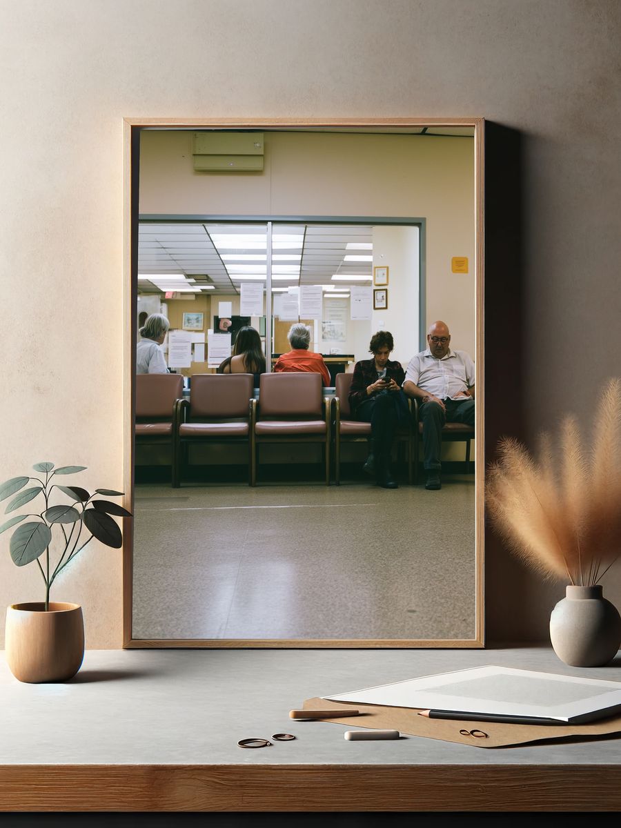 Waiting Room Scene Photography Poster. — room view 2