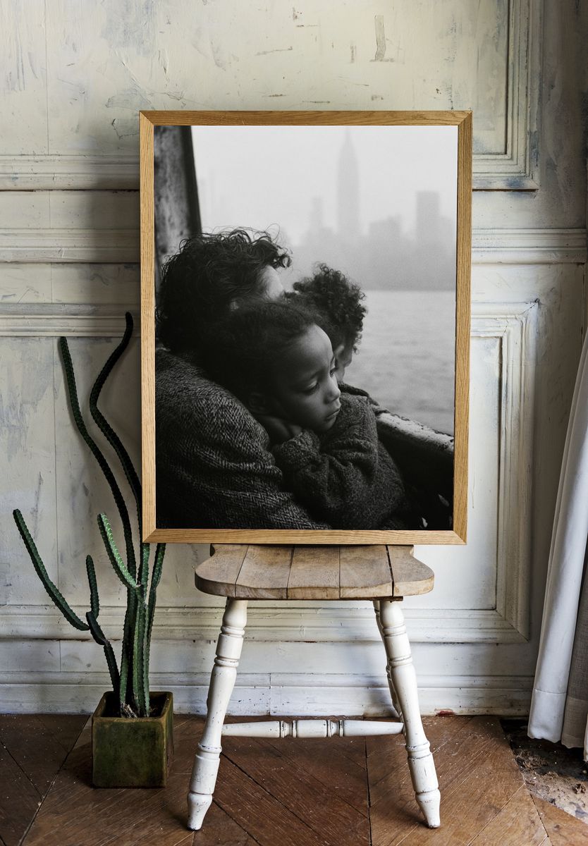 Foggy River Family Portrait Print. room preview