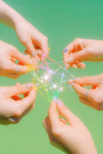 Colorful Hands Connecting — Photography Print. poster