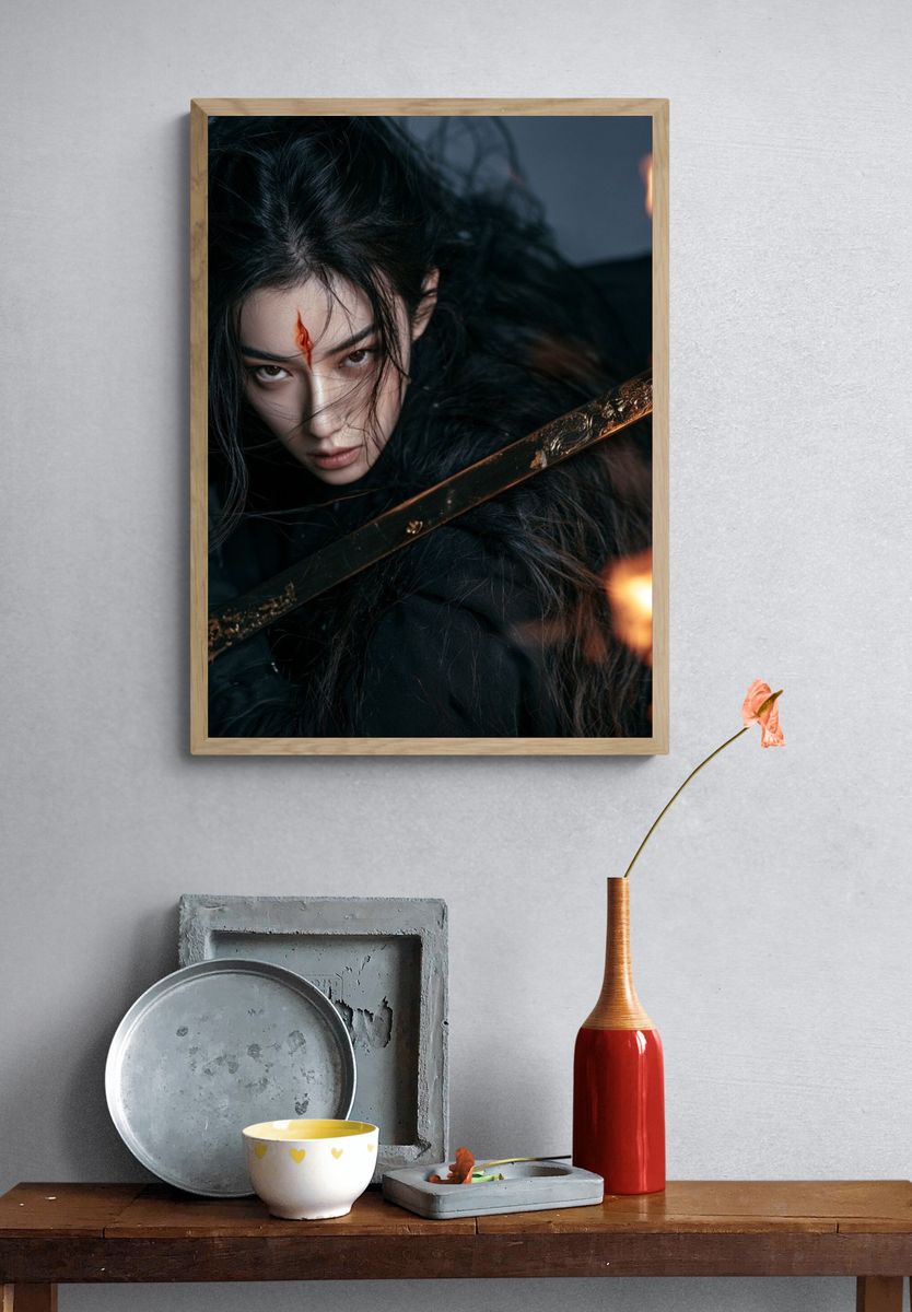 Warrior Portrait Photography Poster. — room view 3