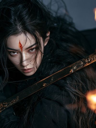 Warrior Portrait Photography Poster. poster
