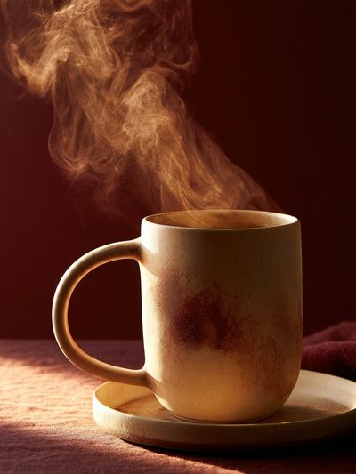 Steaming Coffee Mug Photography Poster.
