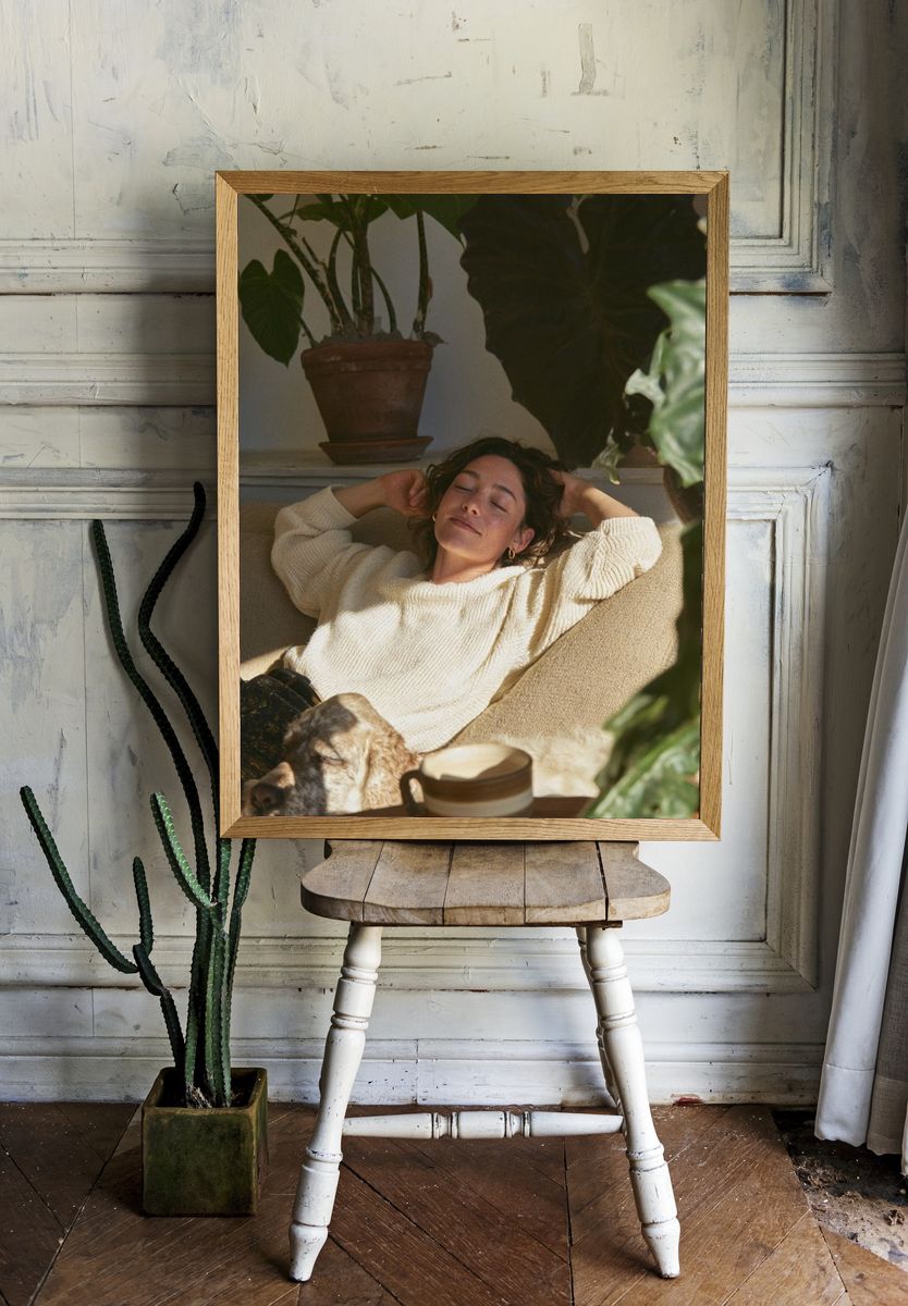 Relaxed Home Portrait Photography Poster. room preview
