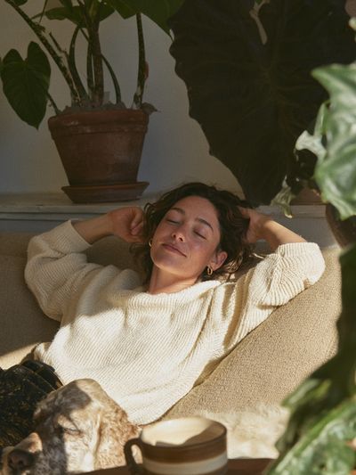 Relaxed Home Portrait Photography Poster. poster