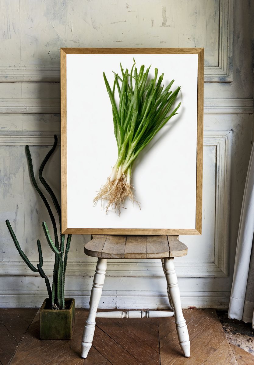 Fresh Green Onion Still Life Poster. room preview