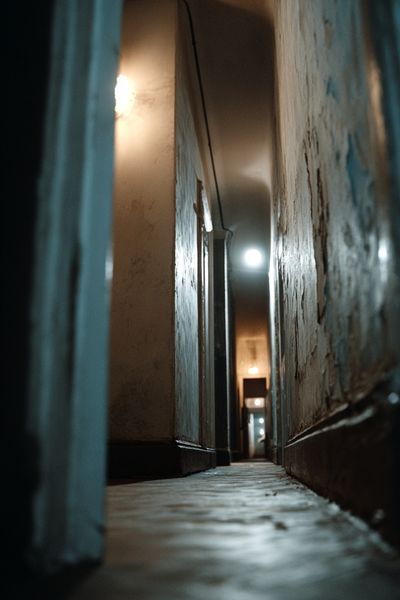 Narrow Hallway Light Photography Poster. poster print