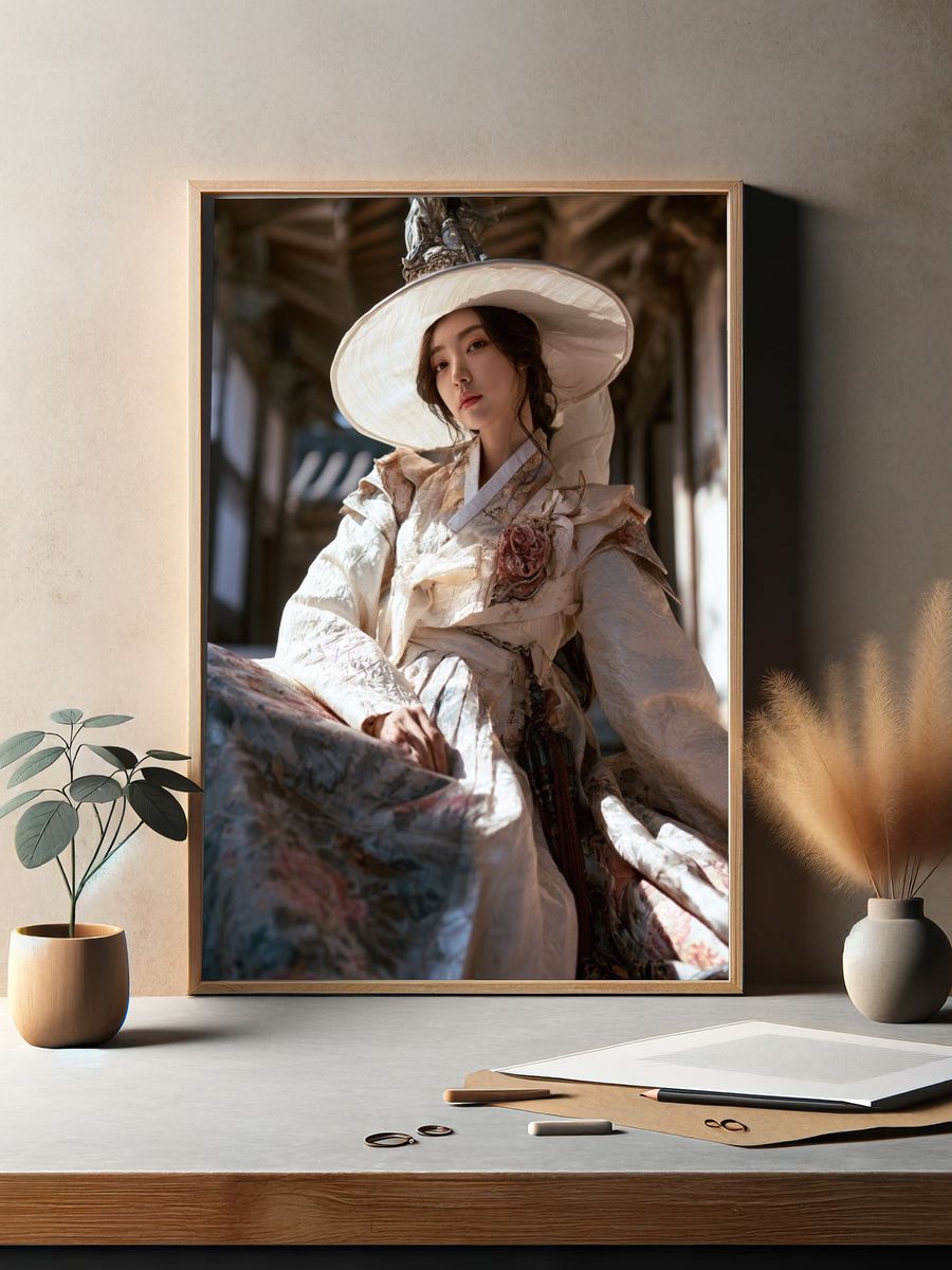 Hanbok Portrait Fashion Poster. — room view 2