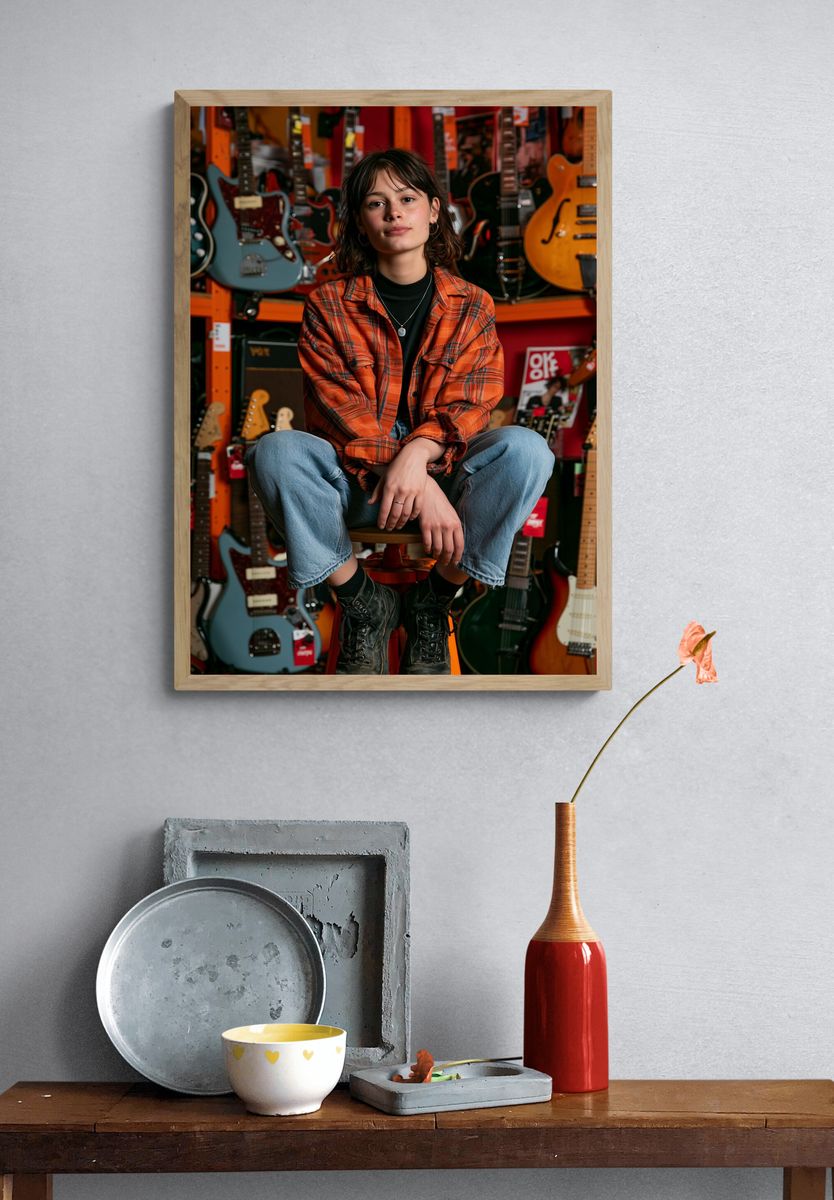 Guitar Shop Portrait Photography Poster. — room view 3
