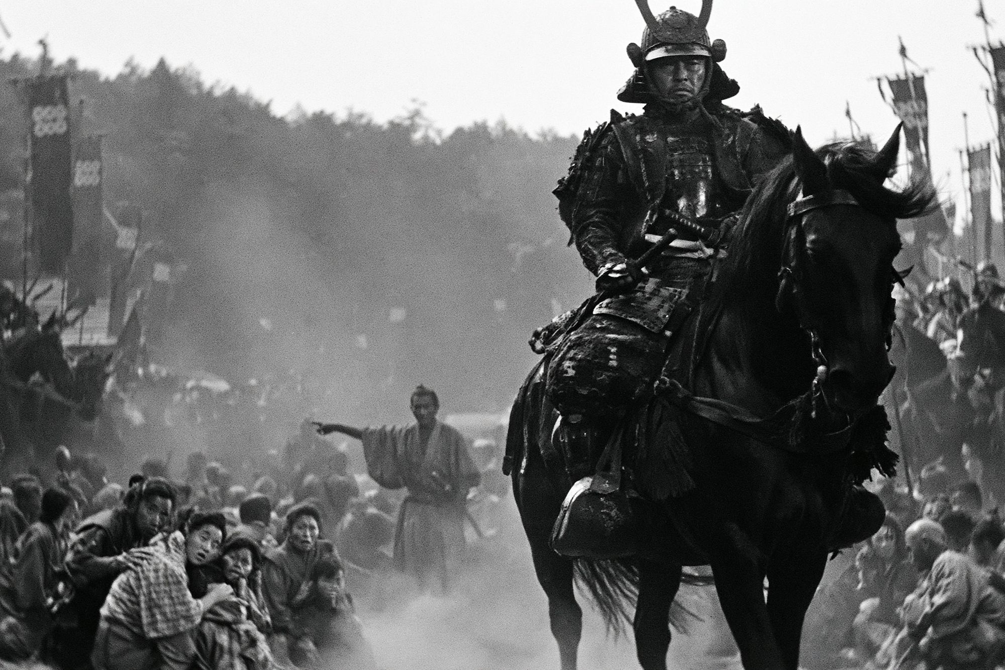 Samurai Cavalry Battle Scene Print. poster detail