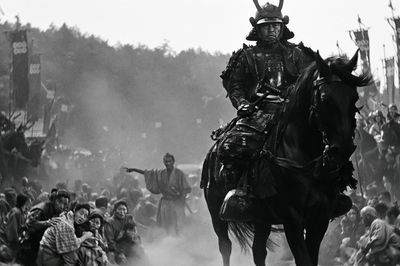 Samurai Cavalry Battle Scene Print.