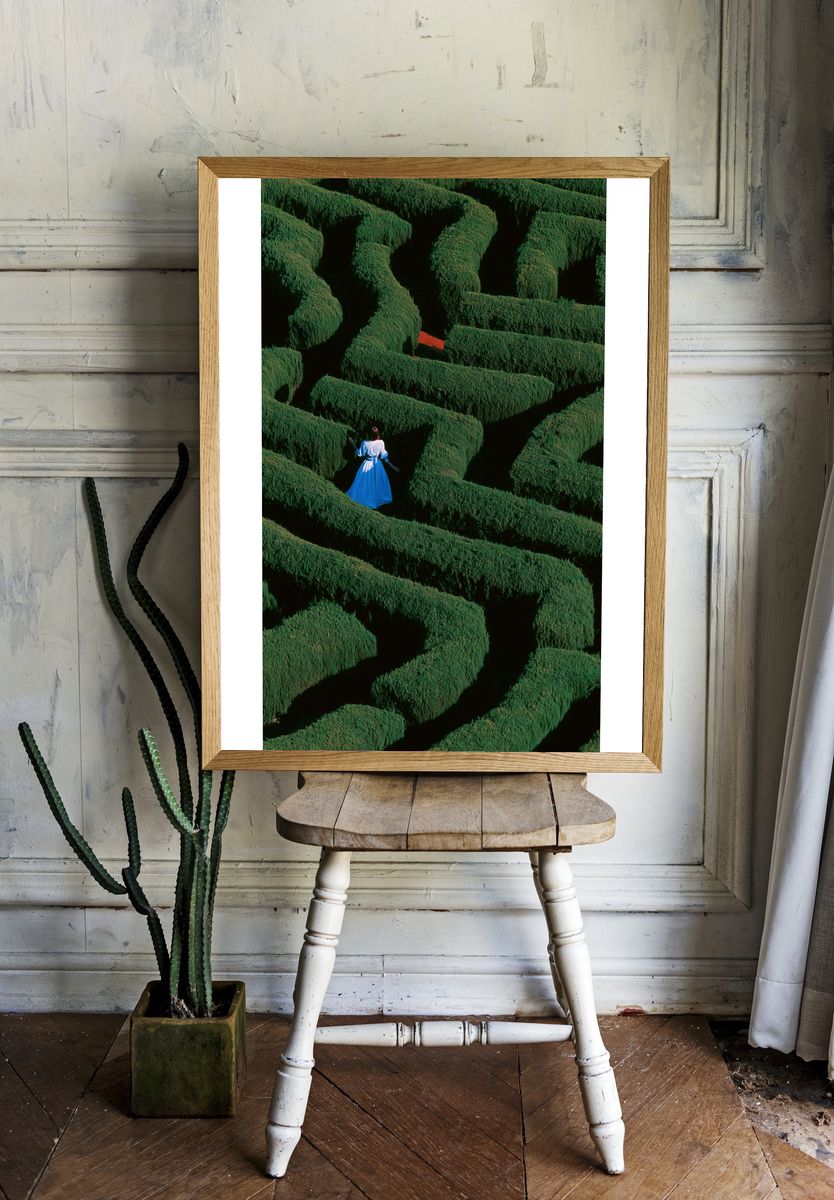 Surreal Maze Woman Photography Poster. — room view 1