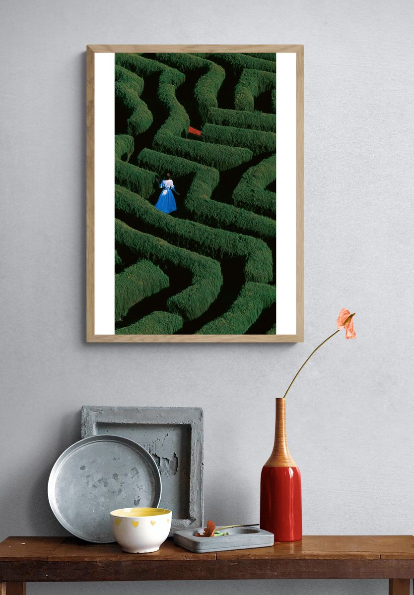 Surreal Maze Woman Photography Poster. — room view 3