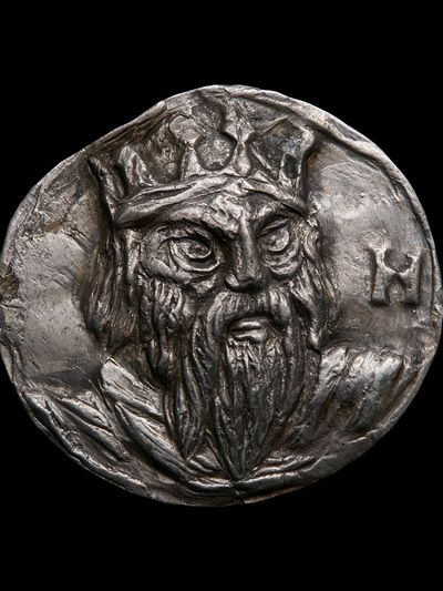 Ancient Warrior Coin Photography Poster.