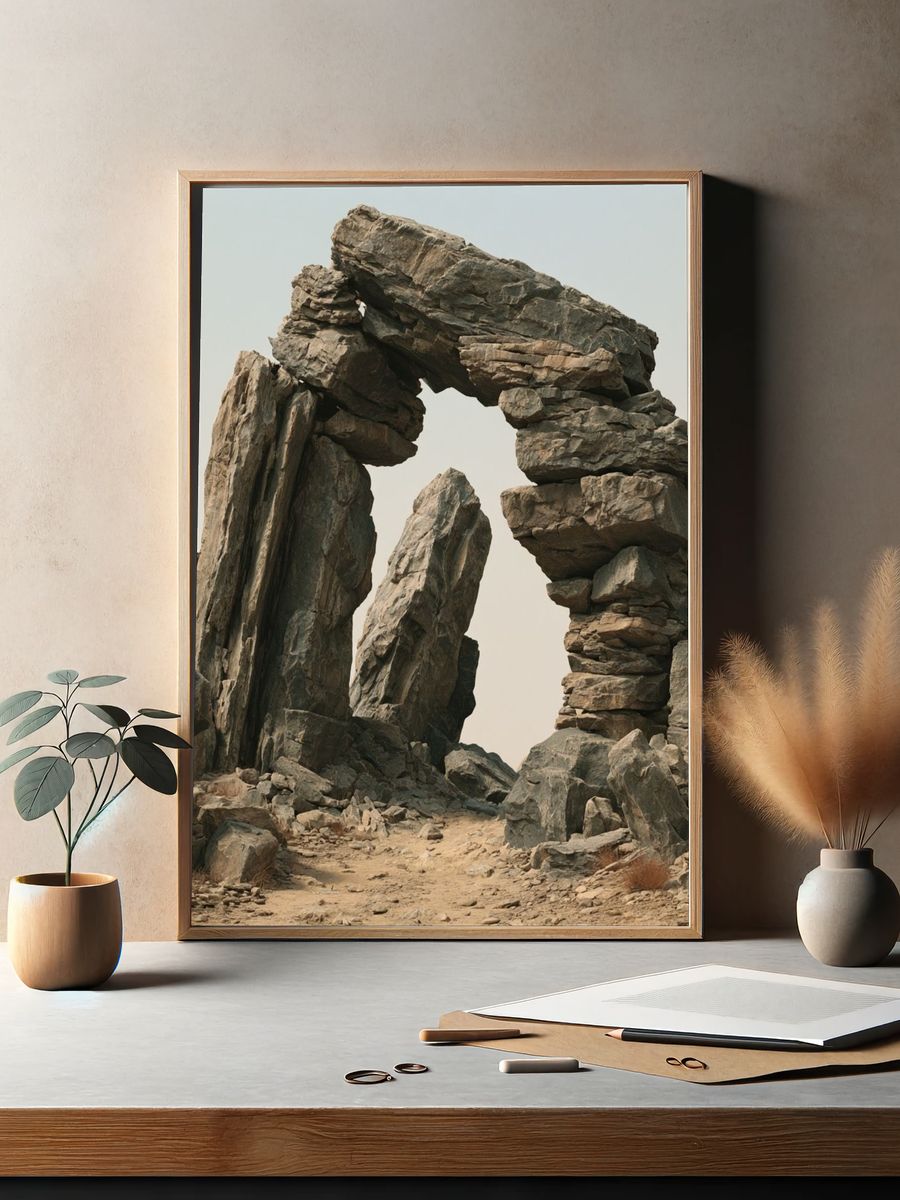 Desert Rock Arch Photography Poster. — room view 2