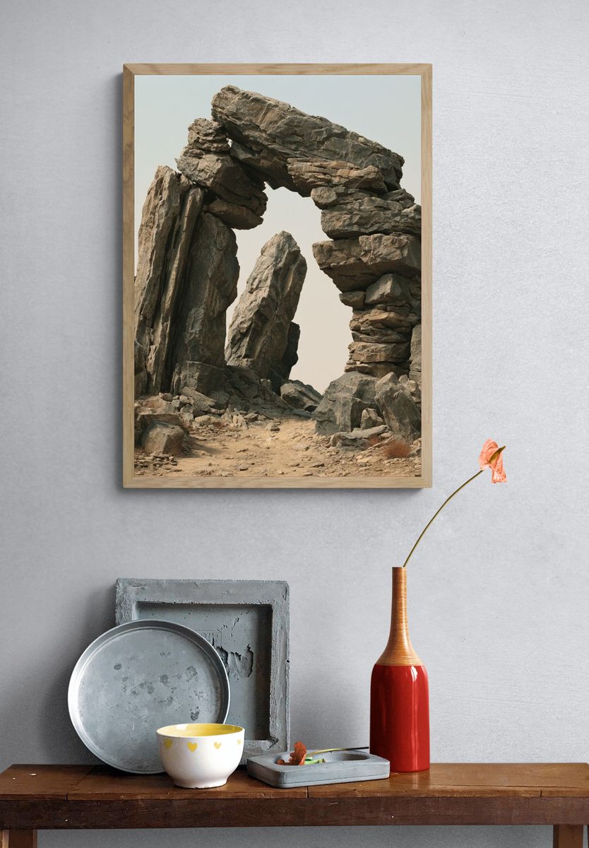 Desert Rock Arch Photography Poster. — room view 3