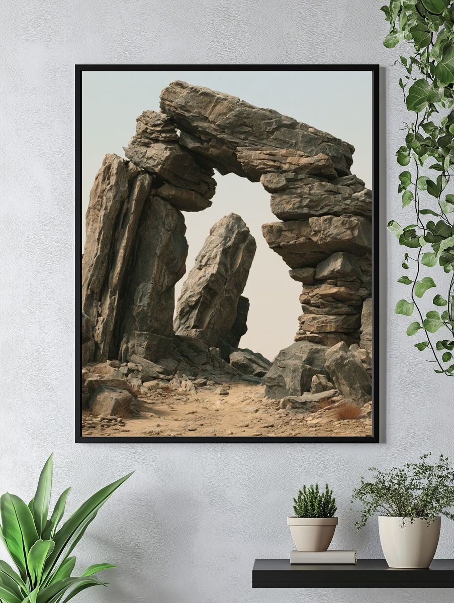 Desert Rock Arch Photography Poster. — room view 4