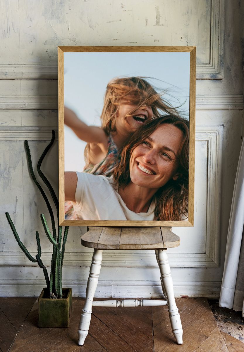 Joyful Mother and Child Photography Poster. room preview