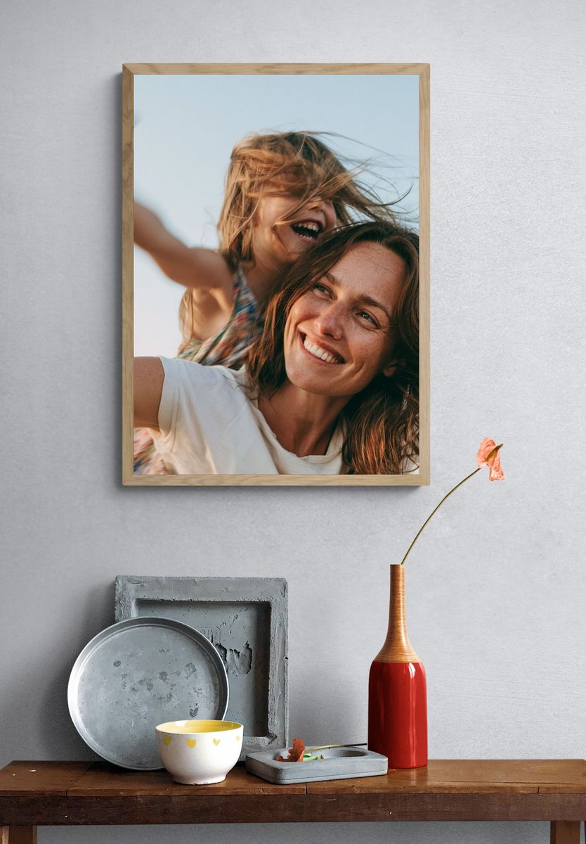 Joyful Mother and Child Photography Poster. — room view 3