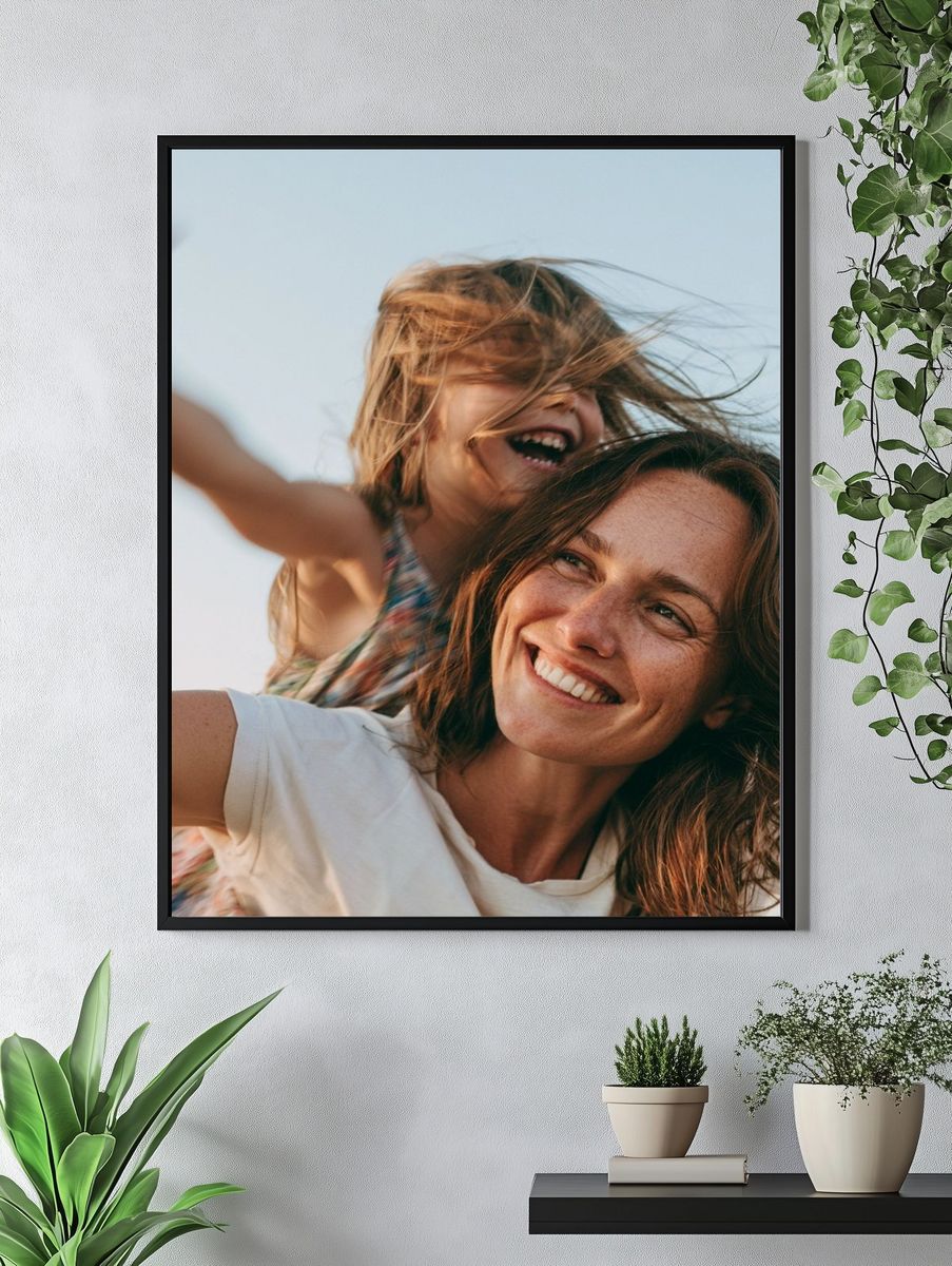 Joyful Mother and Child Photography Poster. — room view 4