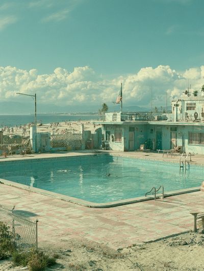Retro Beach Motel Pool Poster. poster print