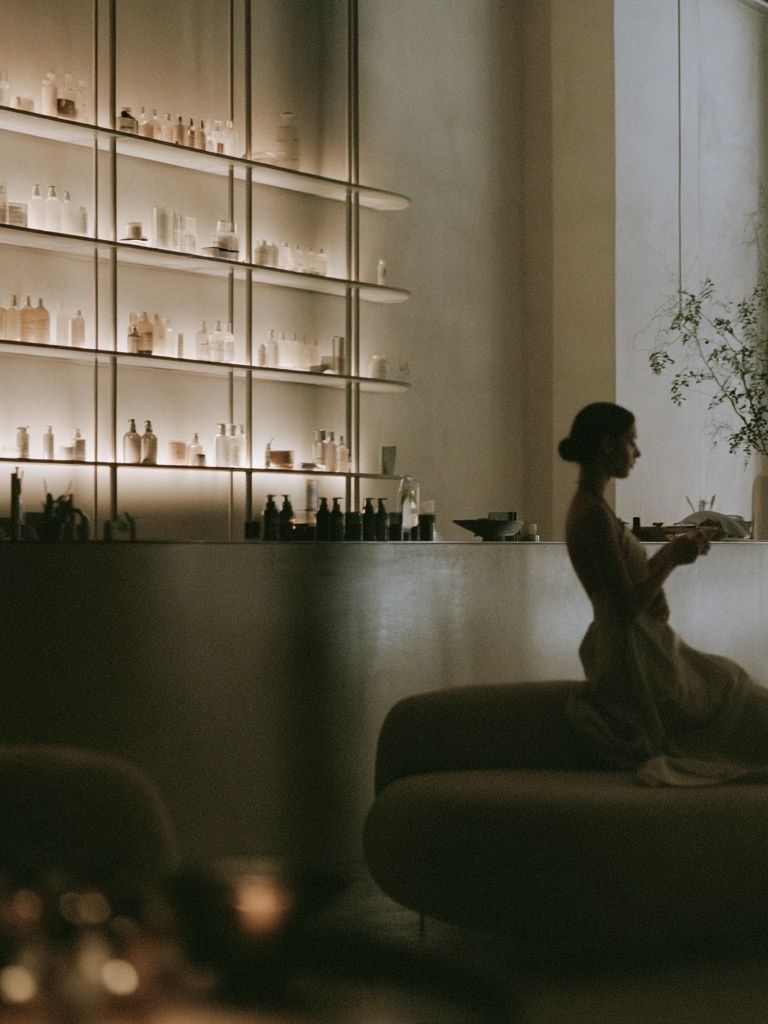 Serene Spa Interior Photography Poster. poster detail