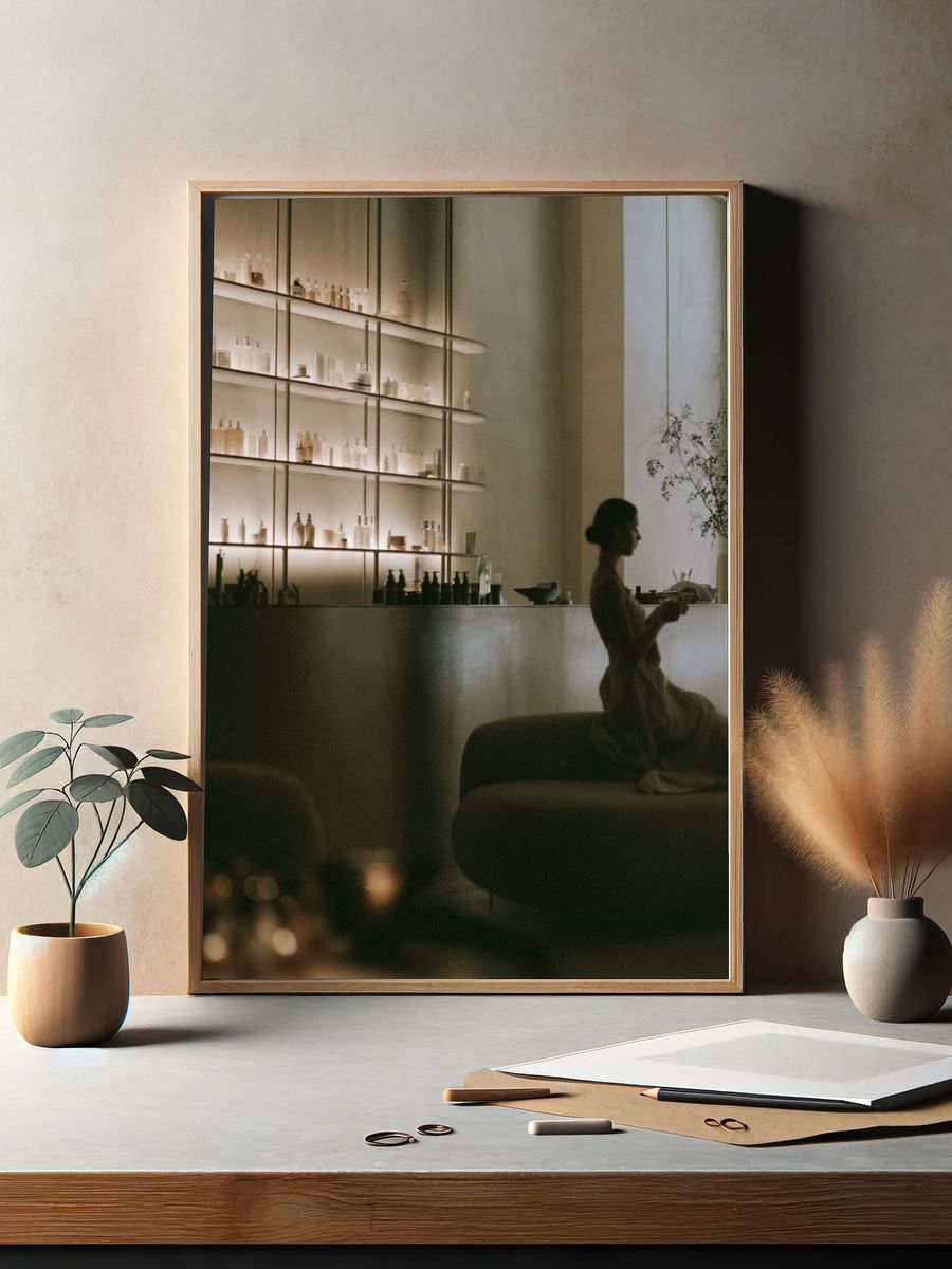 Serene Spa Interior Photography Poster. — room view 2