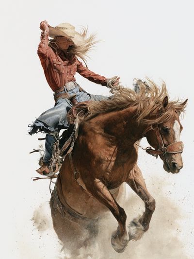 Cowgirl Rodeo Horse Photography Poster. poster
