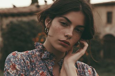 Freckled Portrait Photography Poster. poster