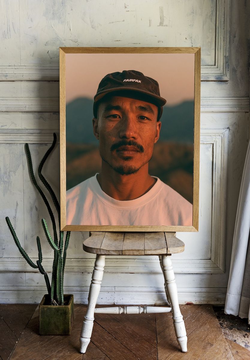 Portrait of a Man at Sunset Poster. room preview