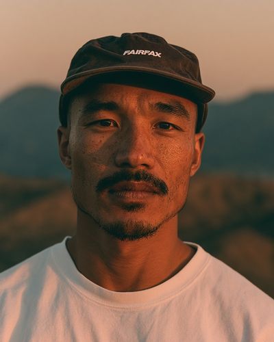 Portrait of a Man at Sunset Poster.