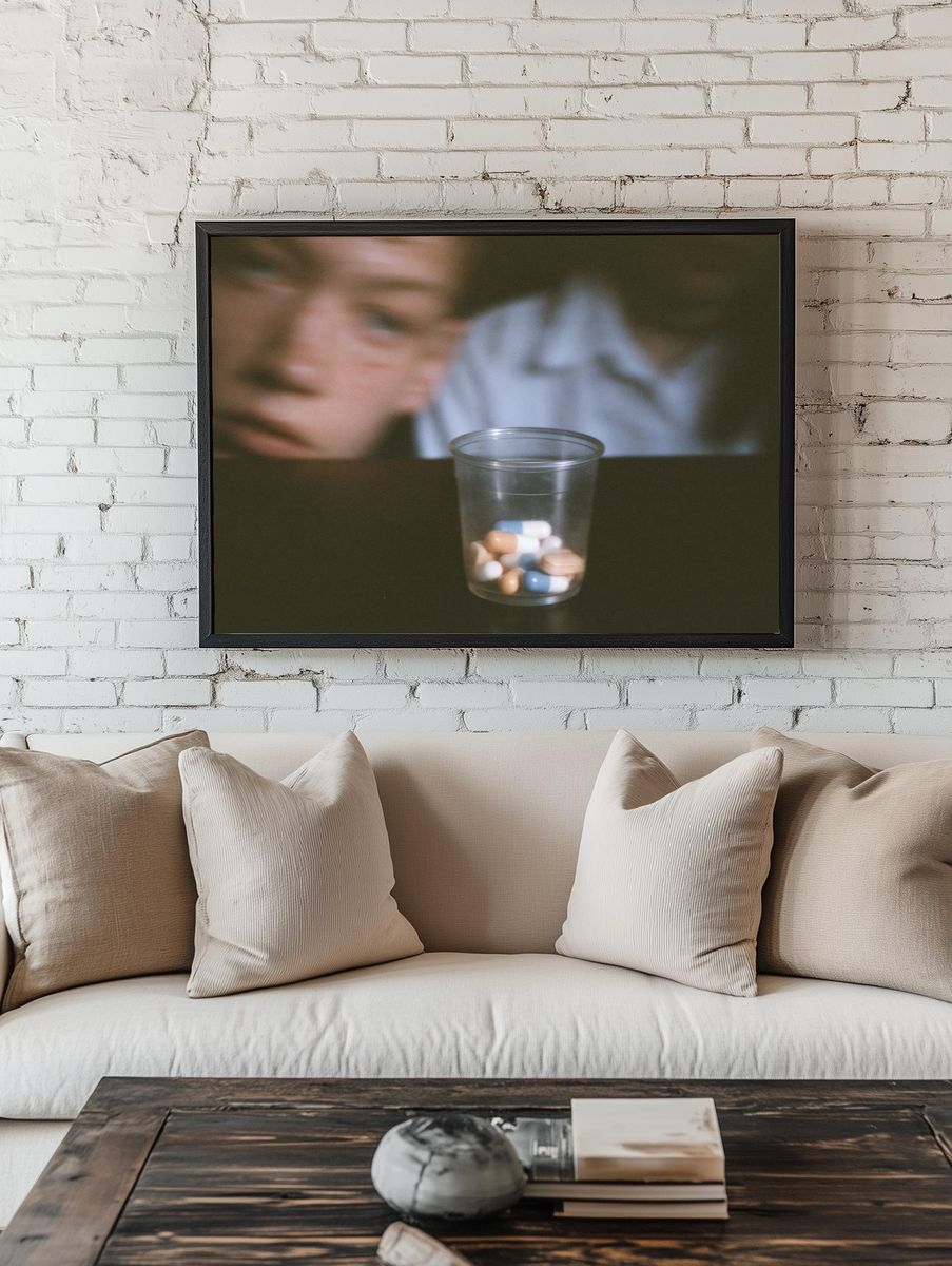 Blurred Pills Still Life Poster. — room view 1